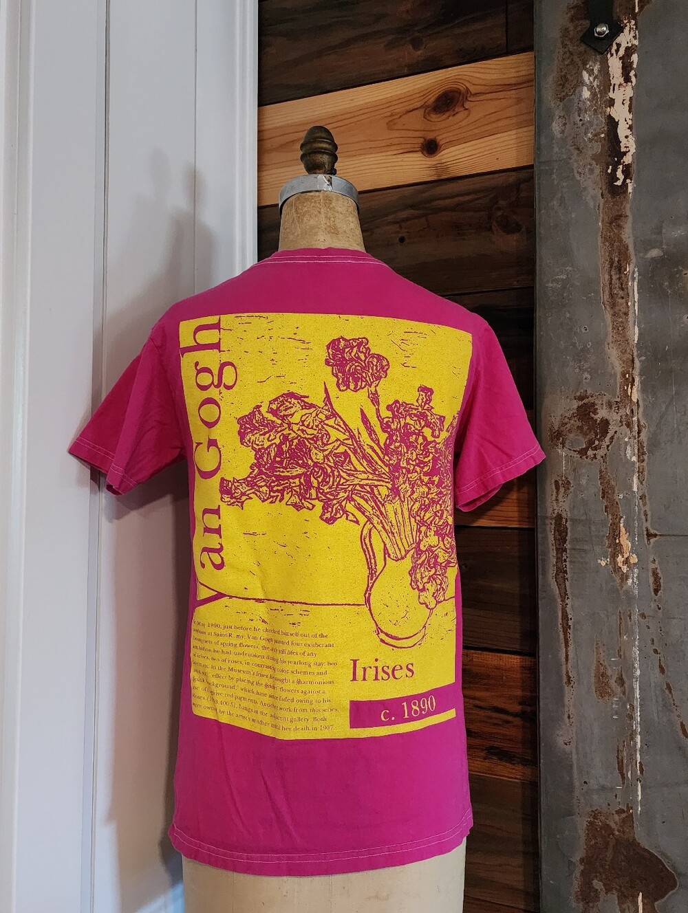 Van Gogh Irises Pink Short Sleeve Graphic Tee